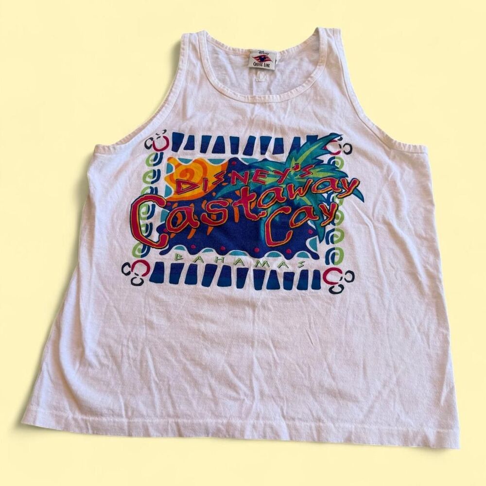 Disney Men's Large Castaway Cay Tank Retro